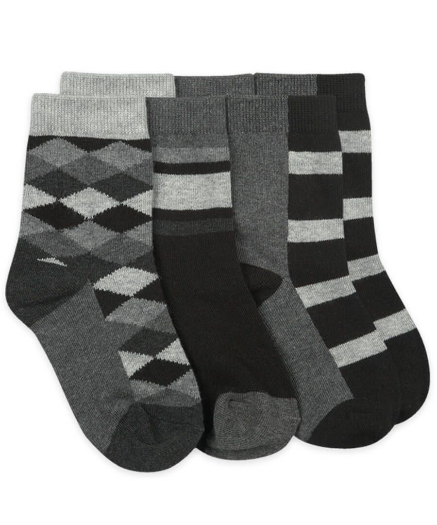 Argyle & Stripe Dress Crew Socks 3 Pair Pack