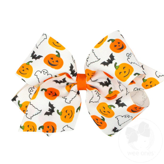 KING HALLOWEEN THEME GROSGRAIN BOW
