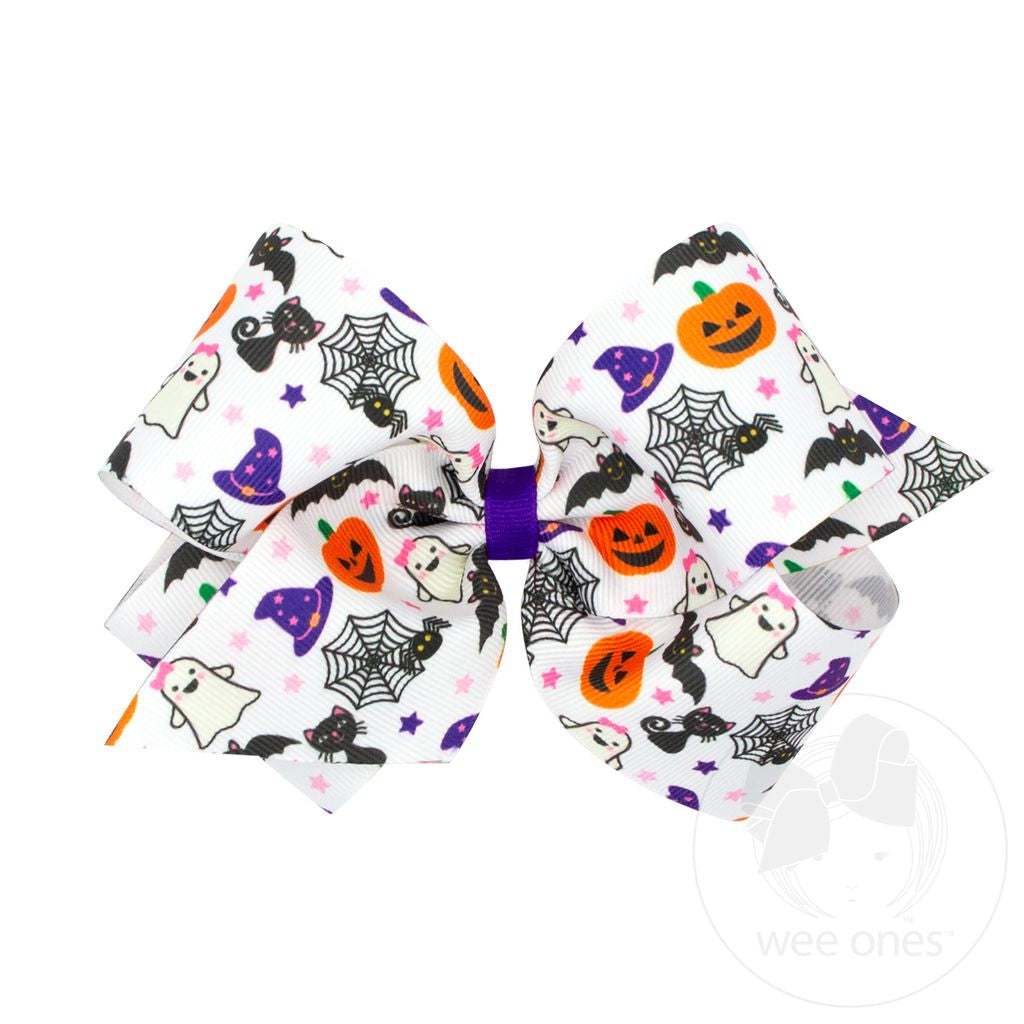 KING HALLOWEEN THEME GROSGRAIN BOW