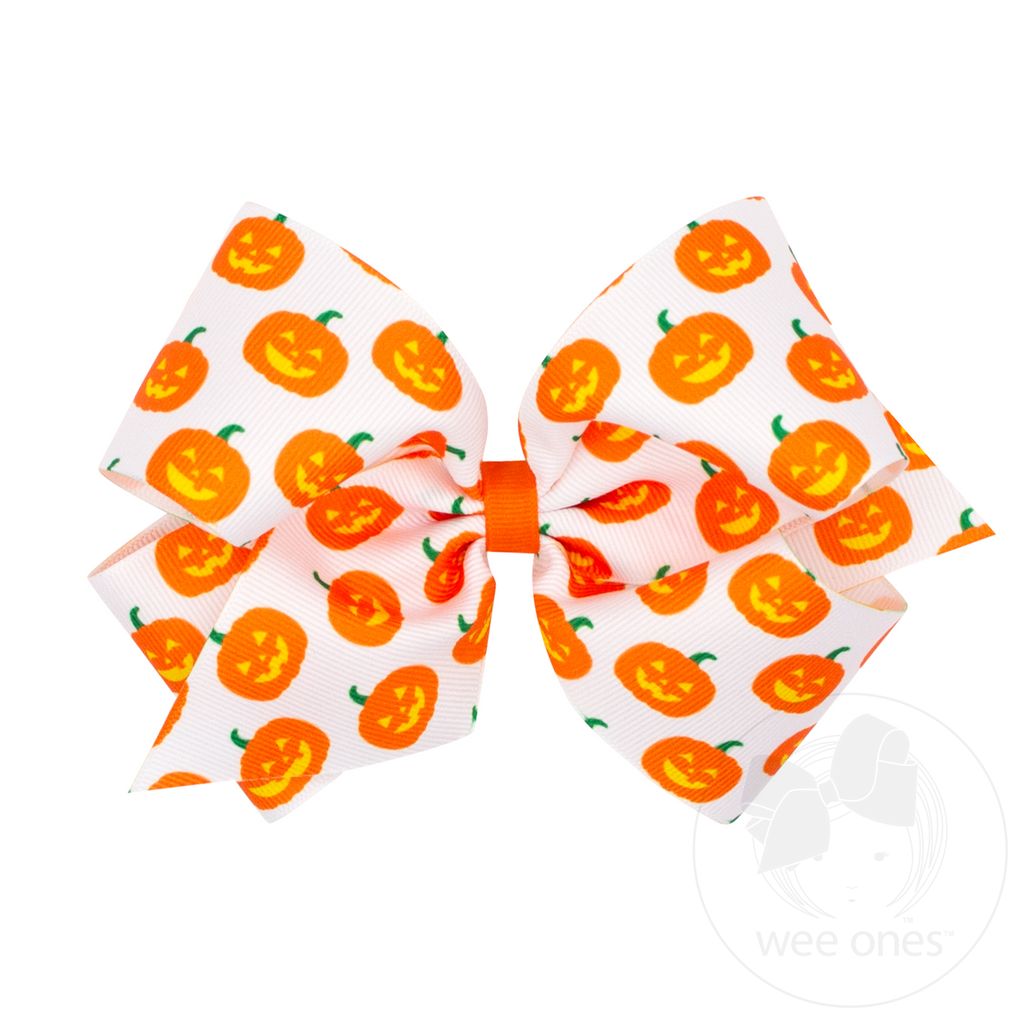 KING HALLOWEEN THEME GROSGRAIN BOW