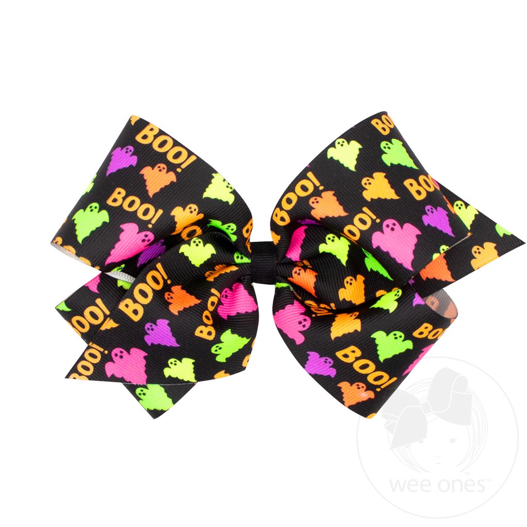 KING HALLOWEEN THEME GROSGRAIN BOW