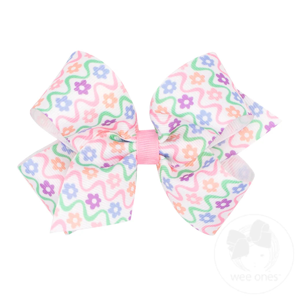 MEDIUM EASTER PRINT BOW