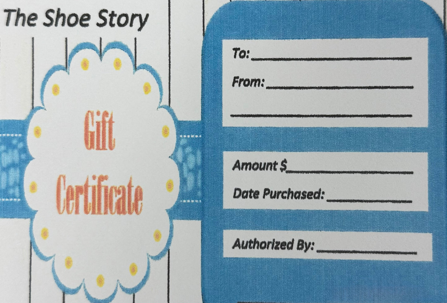 Gift certificate