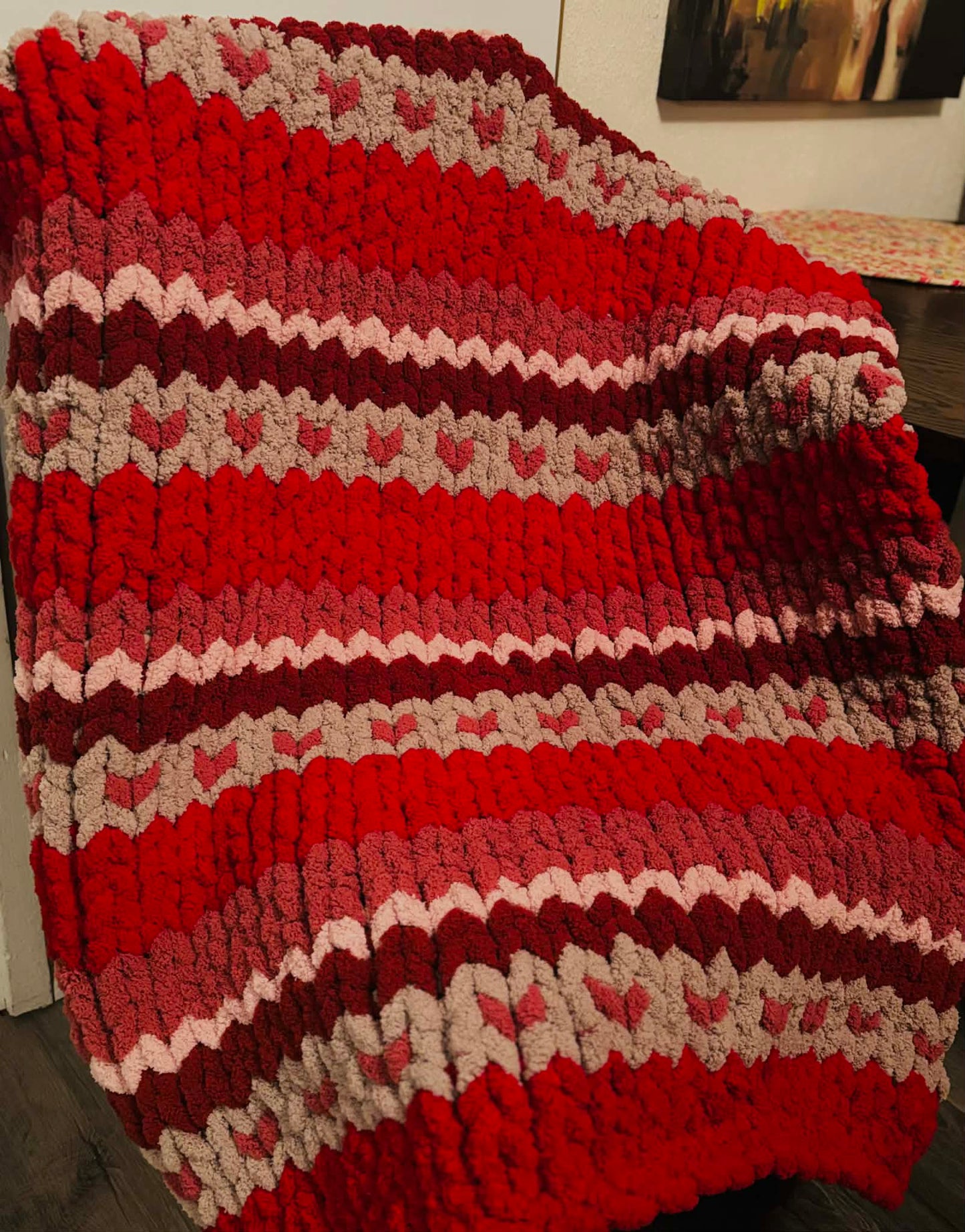 Handmade Chunky Knit Blanket-Toddler size