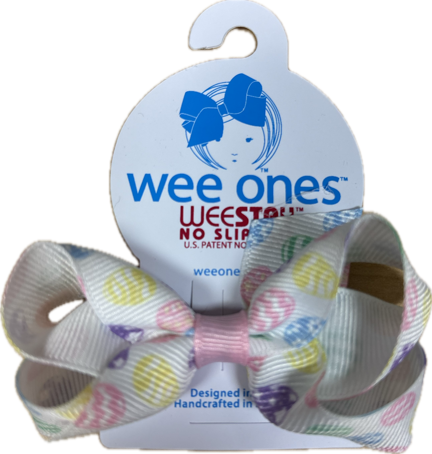 MINI EASTER BUNNY PRINT BOW