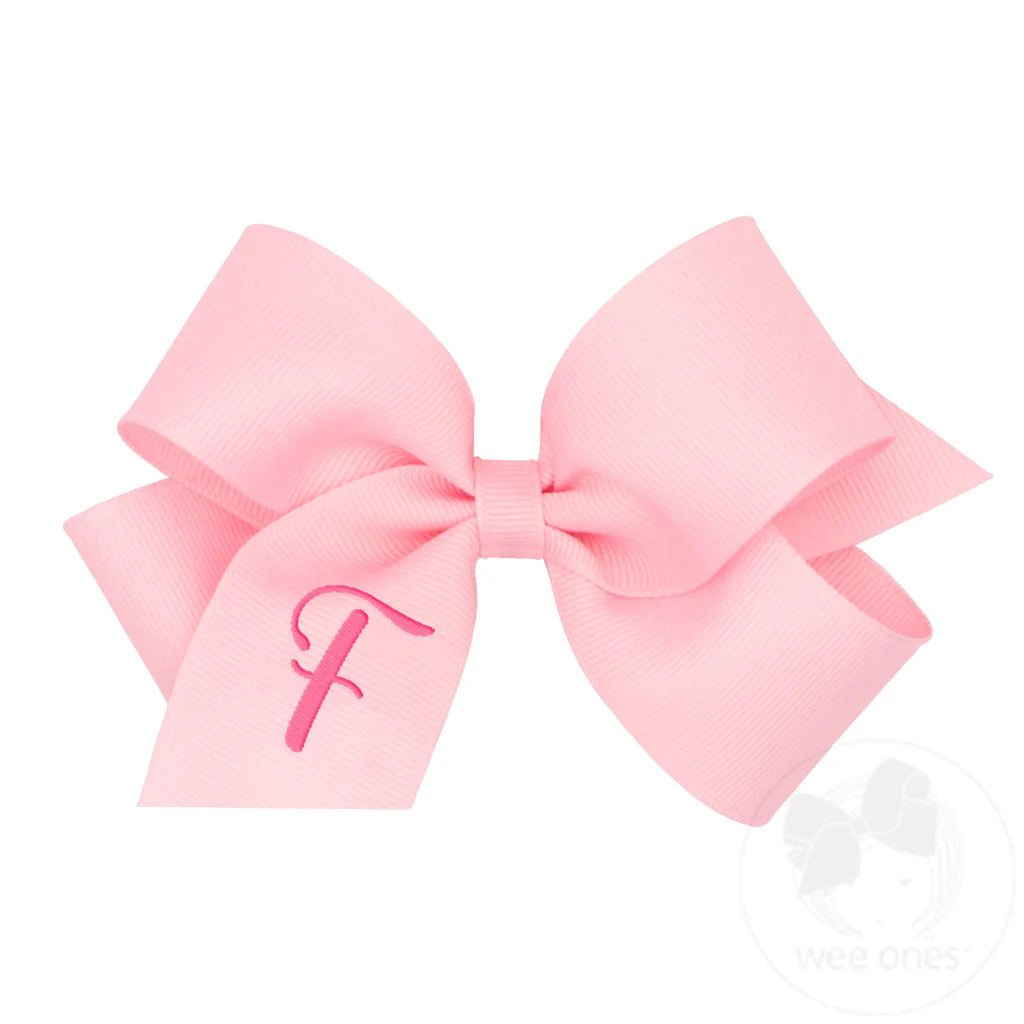 MONOGRAM GROSGRAIN MED BOW