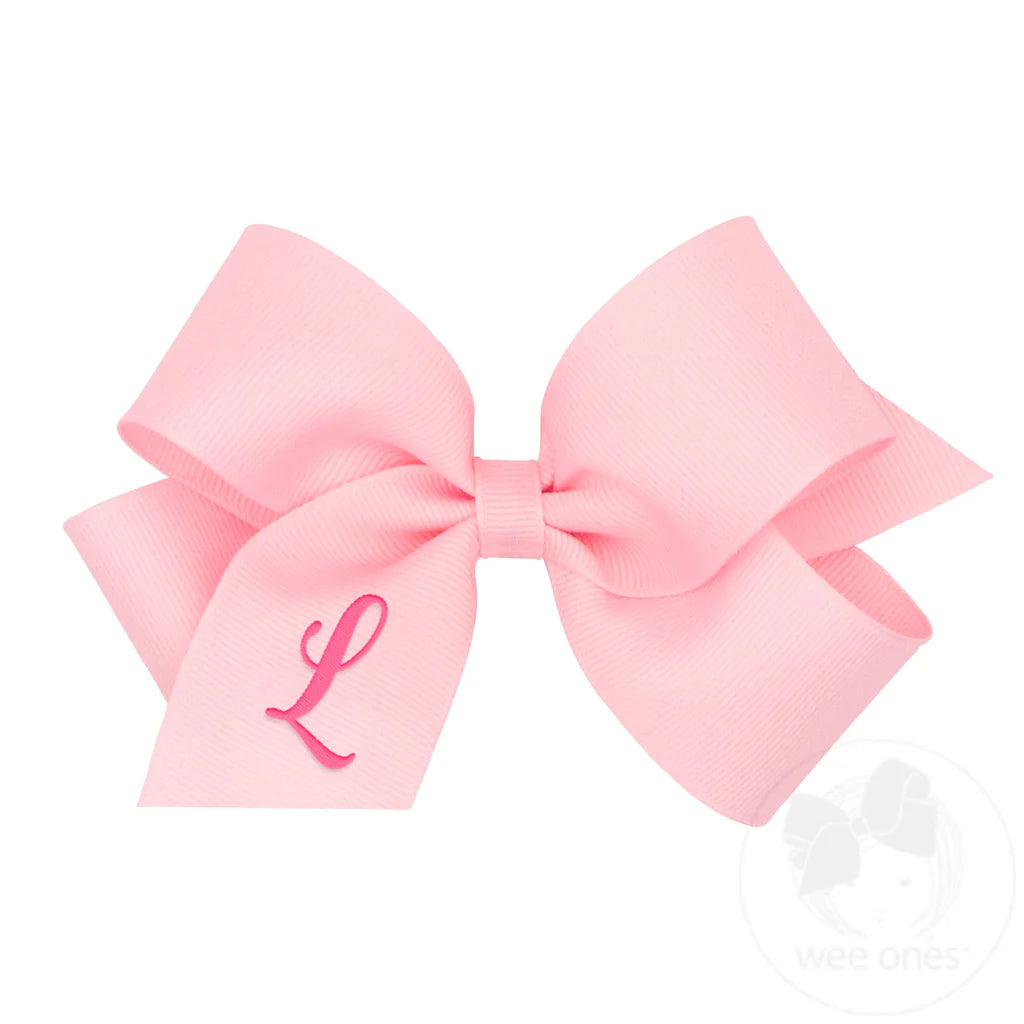 MONOGRAM GROSGRAIN MED BOW