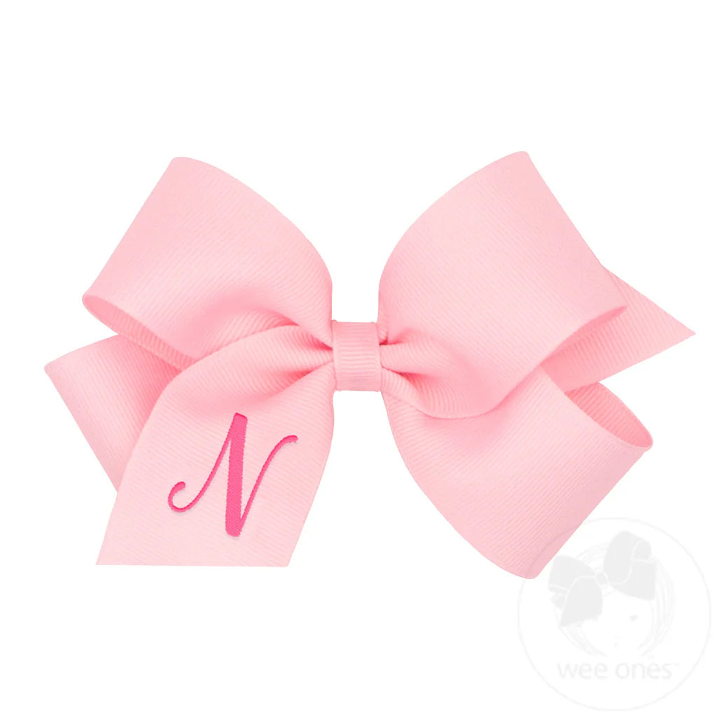 MONOGRAM GROSGRAIN MED BOW