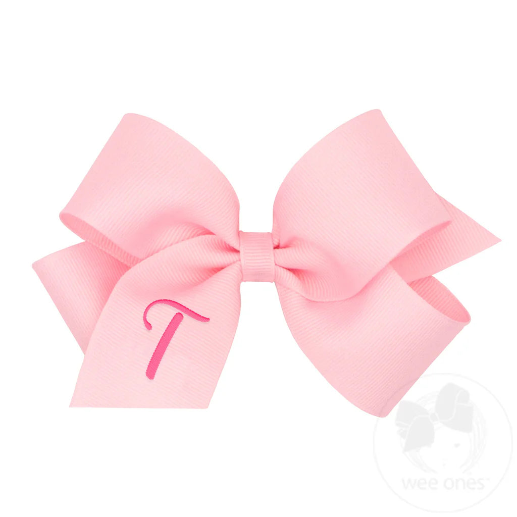MONOGRAM GROSGRAIN MED BOW