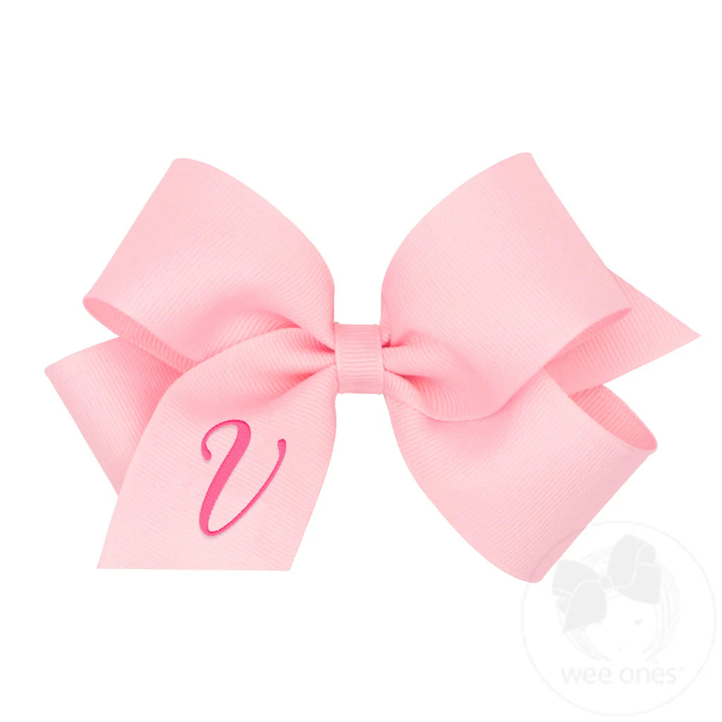 MONOGRAM GROSGRAIN MED BOW