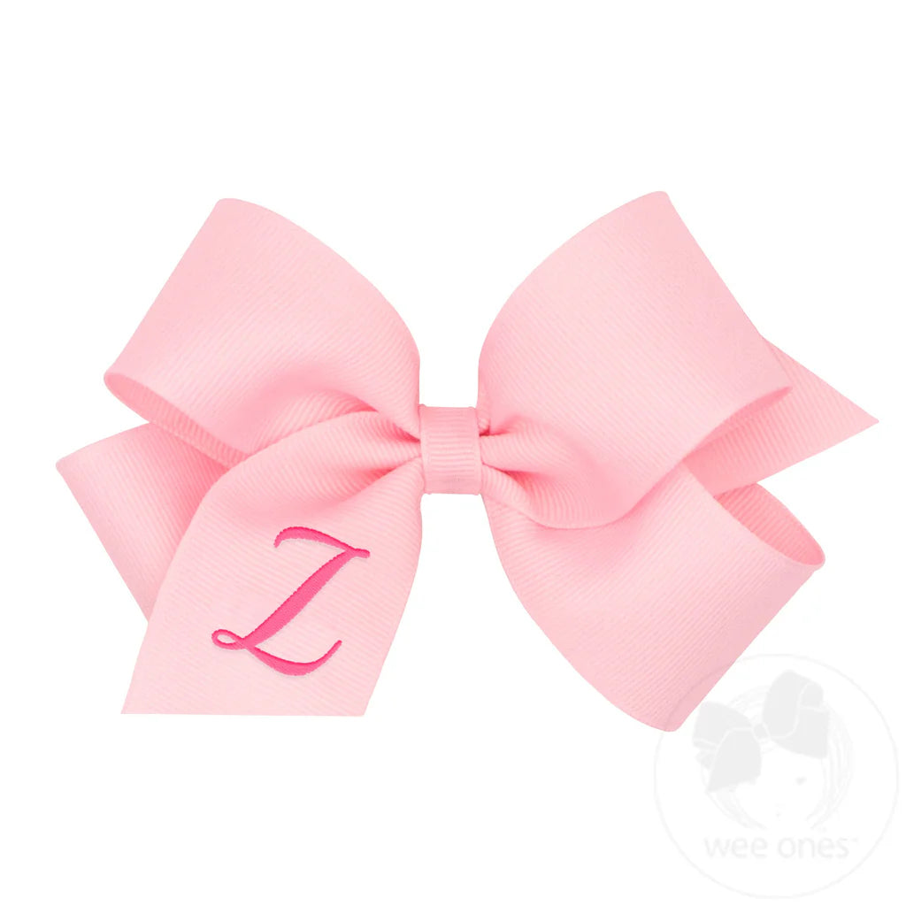 MONOGRAM GROSGRAIN MED BOW