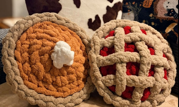 Handmade crochet pies