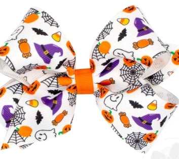 MEDIUM HALLOWEEN PRINT BOW