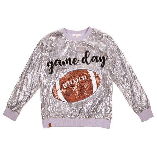 SEQUINS CREW GAME DAY PULLOVER