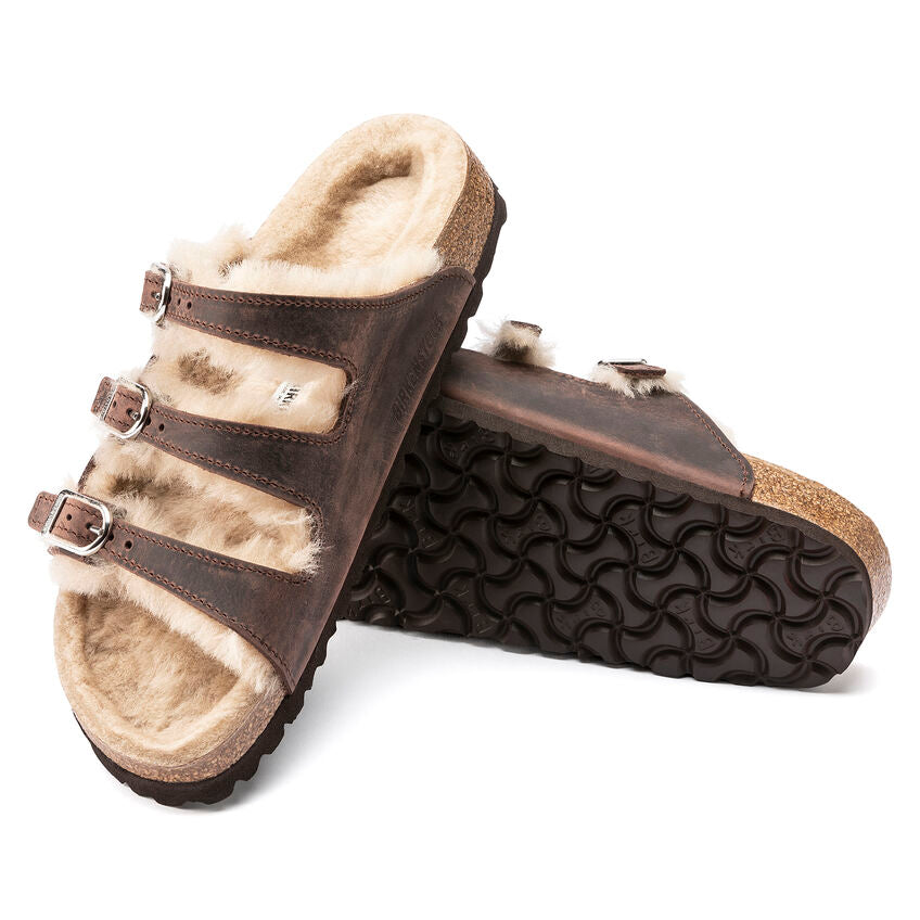 WOMEN'S FLORIDA SHEARLING OILED LEATHER