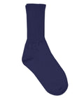 Smooth Toe Ribbed Cotton Crew Socks 1 Pair
