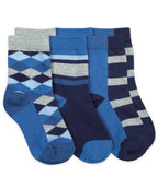 Argyle & Stripe Dress Crew Socks 3 Pair Pack