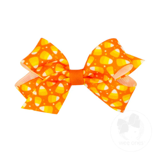 MINI HALLOWEEN THEME GROSGRAIN BOW