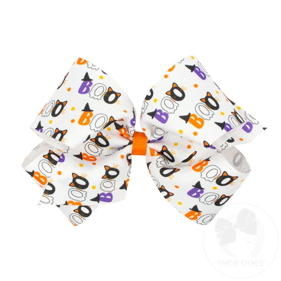 KING HALLOWEEN THEME GROSGRAIN BOW