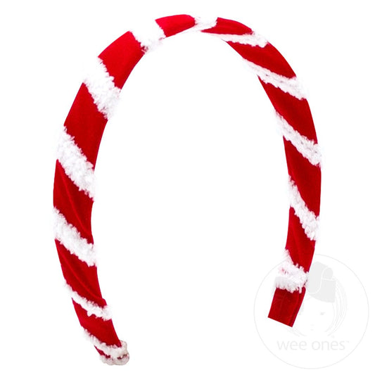 VELVET SNOWY EDGE WRAPPED HEADBAND