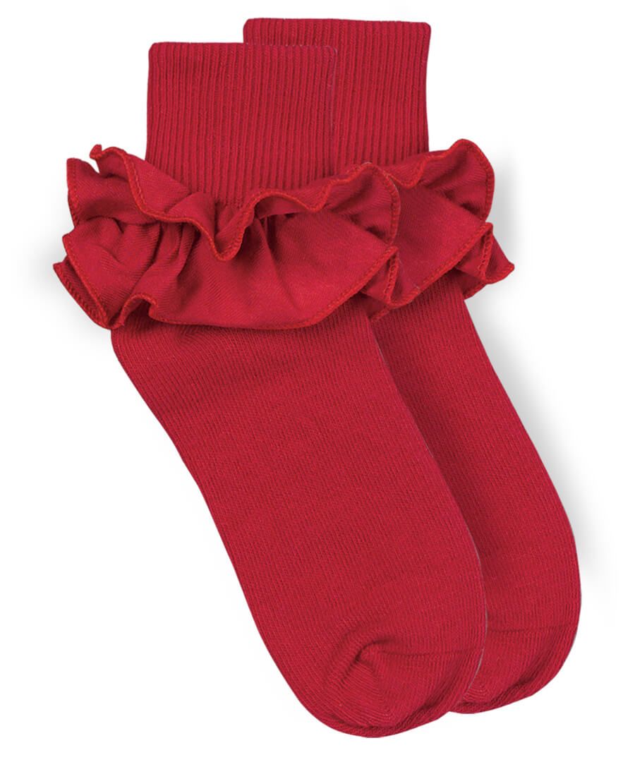 Misty Ruffle Lace Turn Cuff Socks 1 Pair