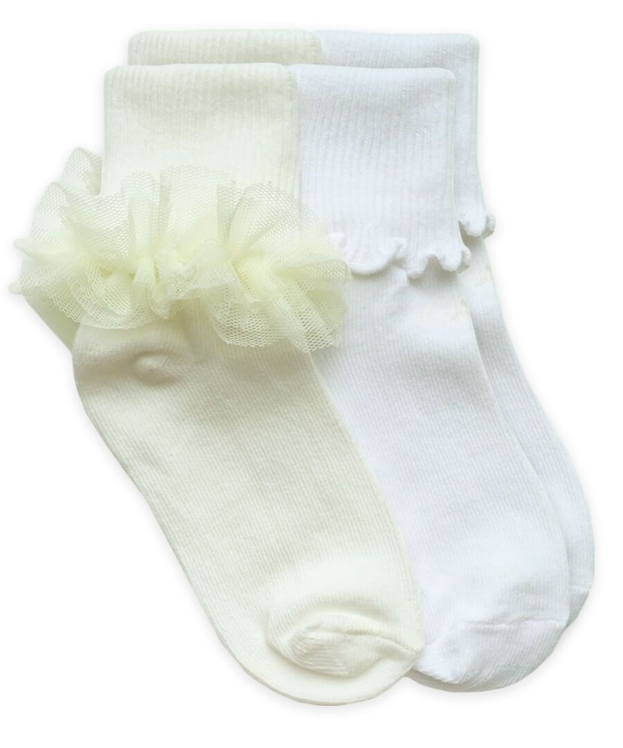 RUFFLE LACE & RIPPLE EDGE 2 PK