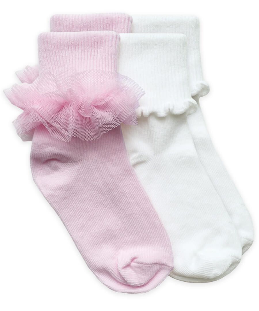 RUFFLE LACE & RIPPLE EDGE 2 PK