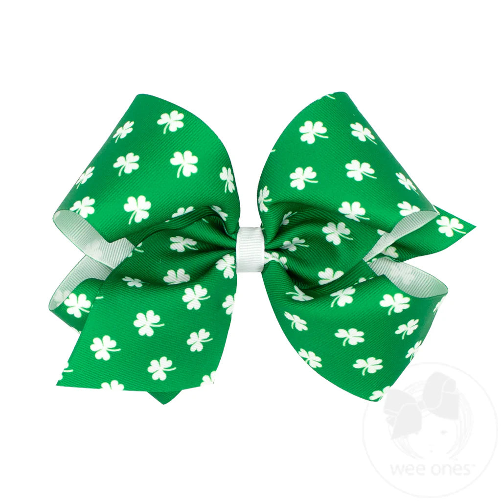 KING SHAMROCK PRINT BOW