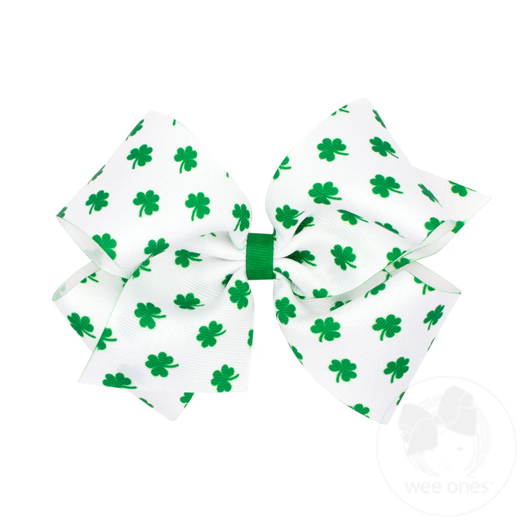 KING SHAMROCK PRINT BOW