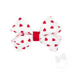 MINI HEART PRINT GROSGRAIN BOW