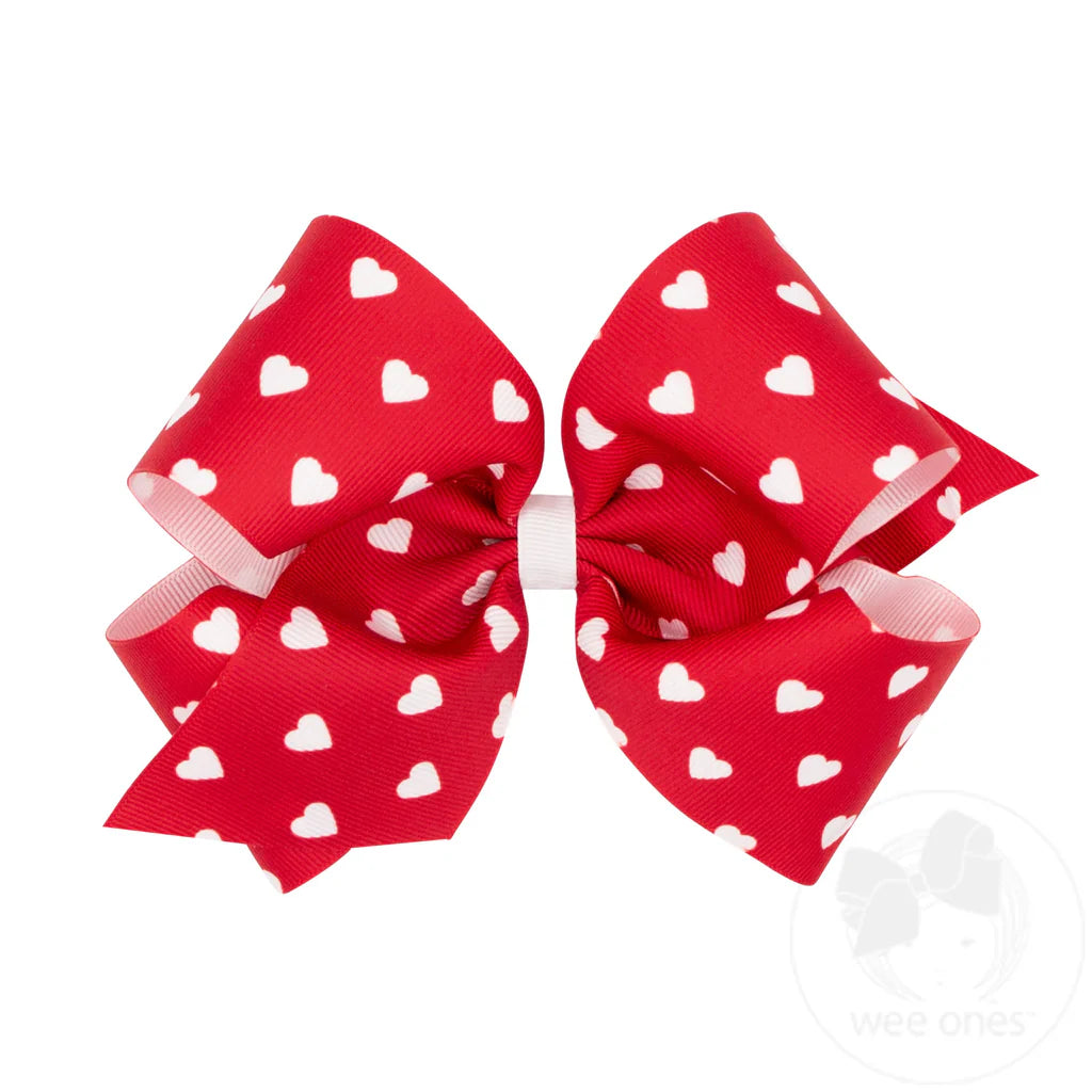 KING HEART PRINT GROSGRAIN