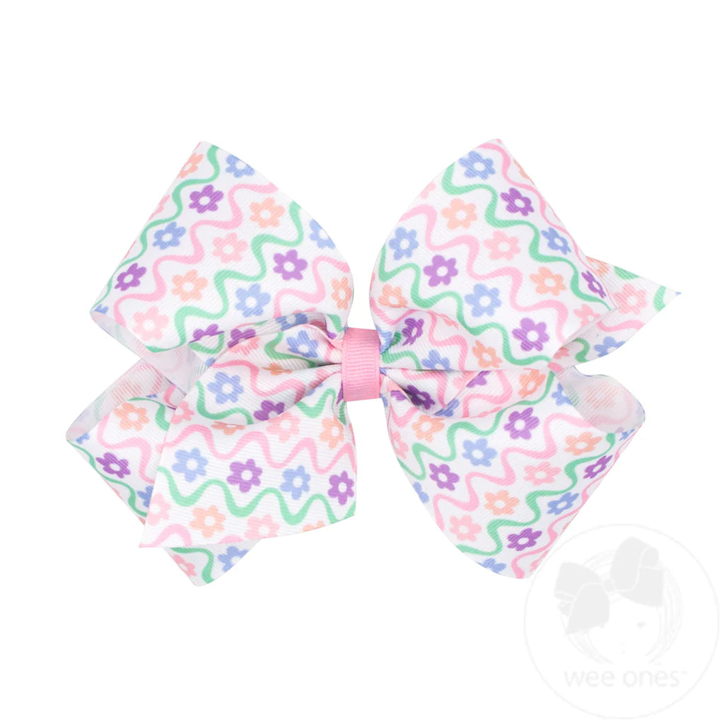 KING EASTER PRINT BOW