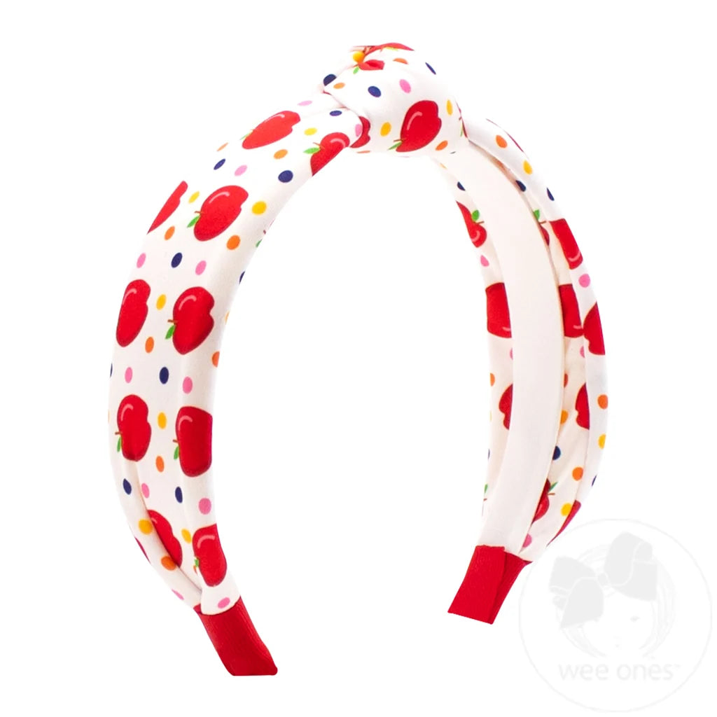 BACK TO SCHOOL PRINTED KNOT HEADBAND