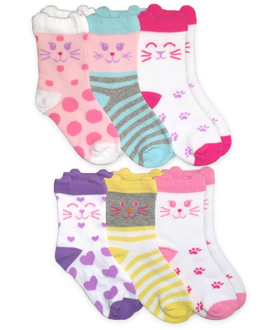 KITTY CAT FASHION CREW 6 PAIR