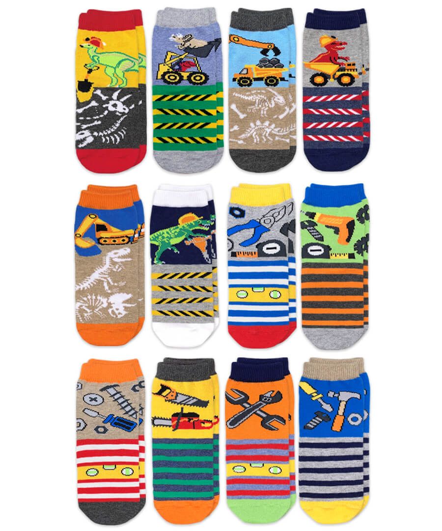Construction Dinosaurs Crew Socks 1 Pair