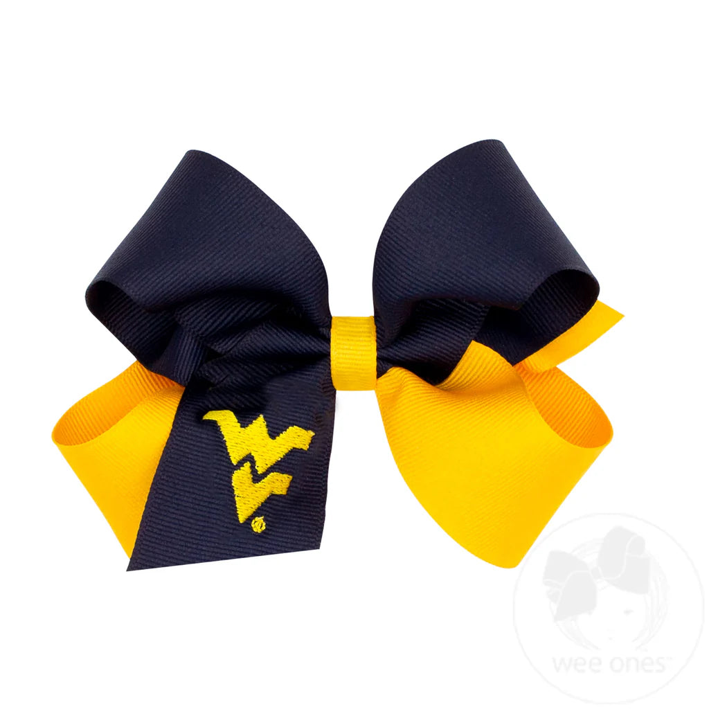 MEDIUM TWO-TONE COLLEGIATE EMBROIDERED GROSGRAIN