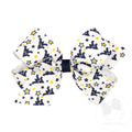 MEDIUM COLLEGE STAR PRINT BOW