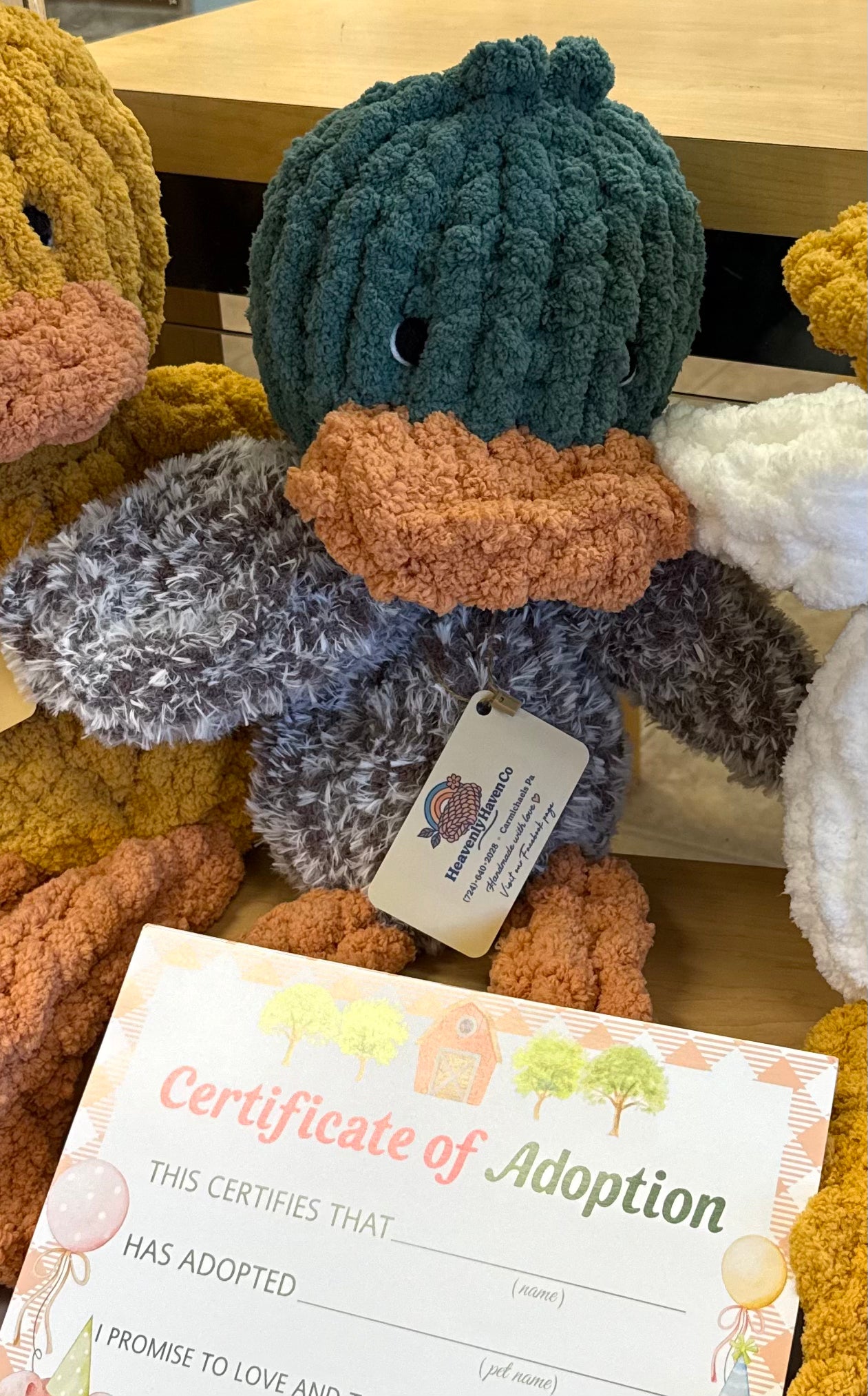 HANDMADE KNIT SNUGGLY BUDDY MALLARD