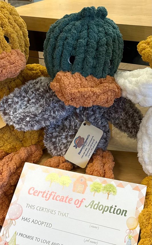 HANDMADE KNIT SNUGGLY BUDDY MALLARD
