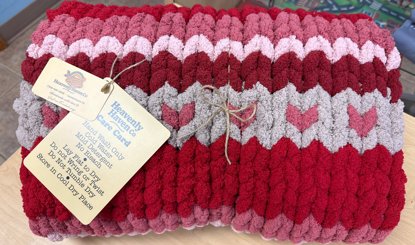 Handmade Chunky Knit Blanket-Toddler size