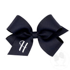 Medium Monogrammed Grosgrain Hair Bow