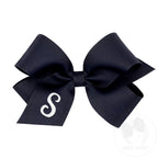 Medium Monogrammed Grosgrain Hair Bow