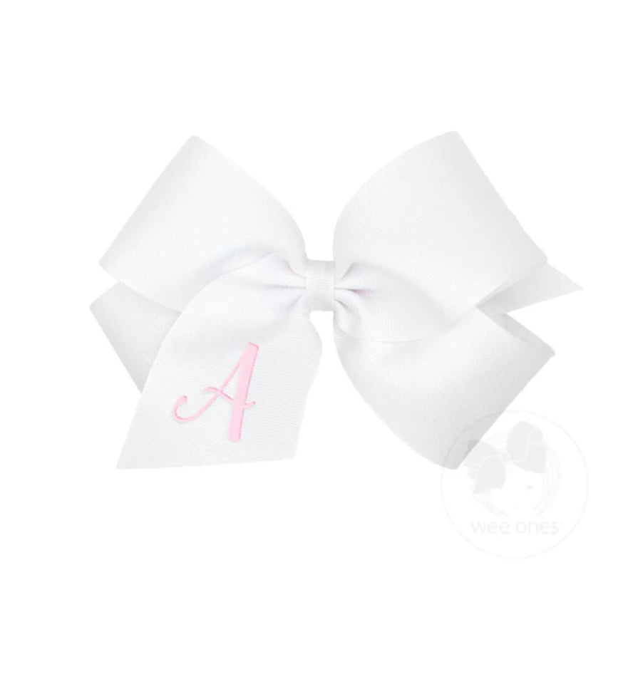 KING MONOGRAM GROSGRAIN BOW