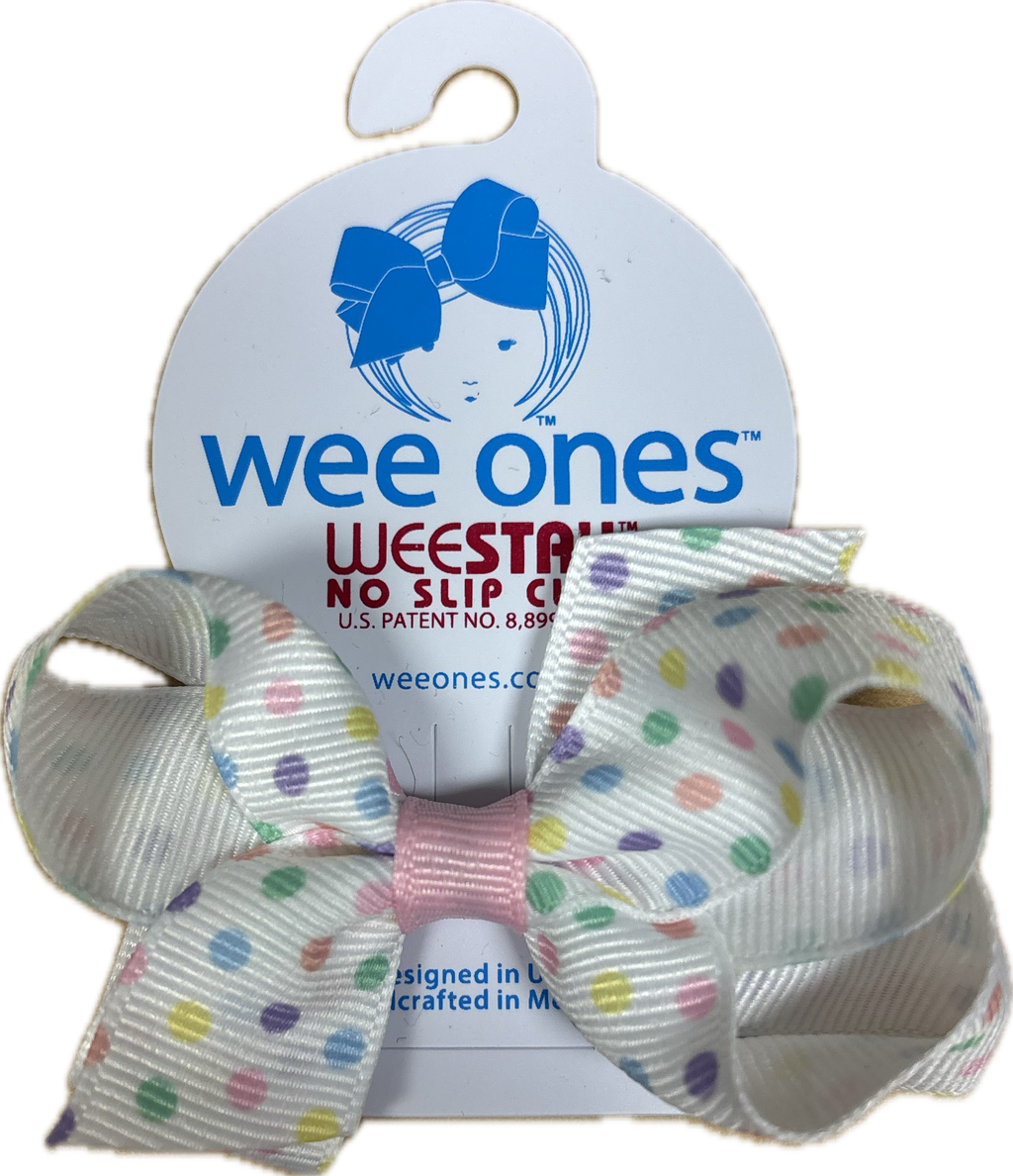 MINI EASTER BUNNY PRINT BOW