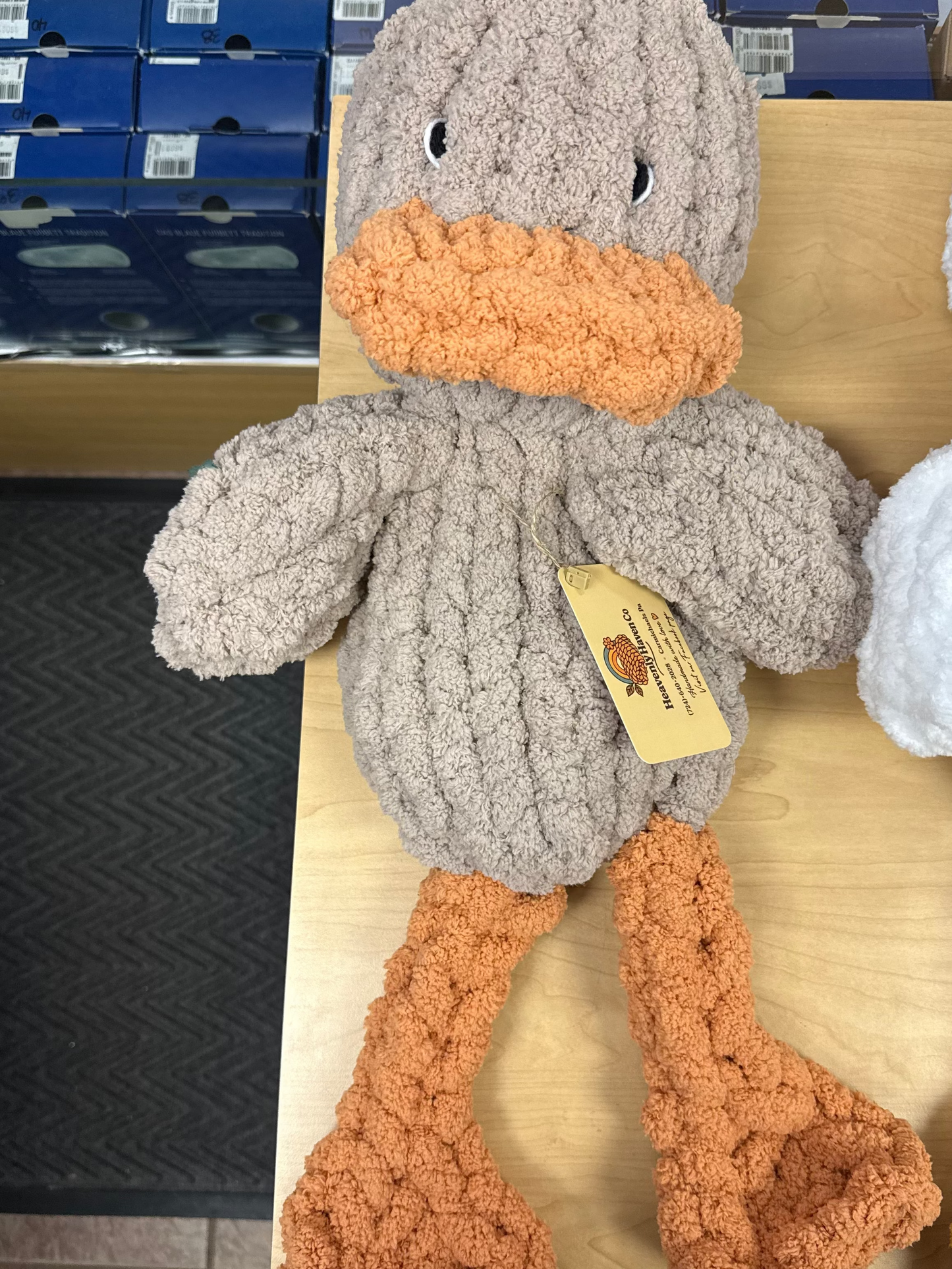 HANDMADE KNIT SNUGGLY BUDDY DUCK