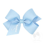 MONOGRAM GROSGRAIN MED INITIAL BOW