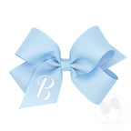 MONOGRAM GROSGRAIN MED INITIAL BOW