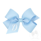 MONOGRAM GROSGRAIN MED INITIAL BOW