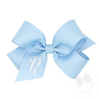 MONOGRAM GROSGRAIN MED INITIAL BOW
