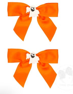 2PK SATIN BOWS/BUT CENTER